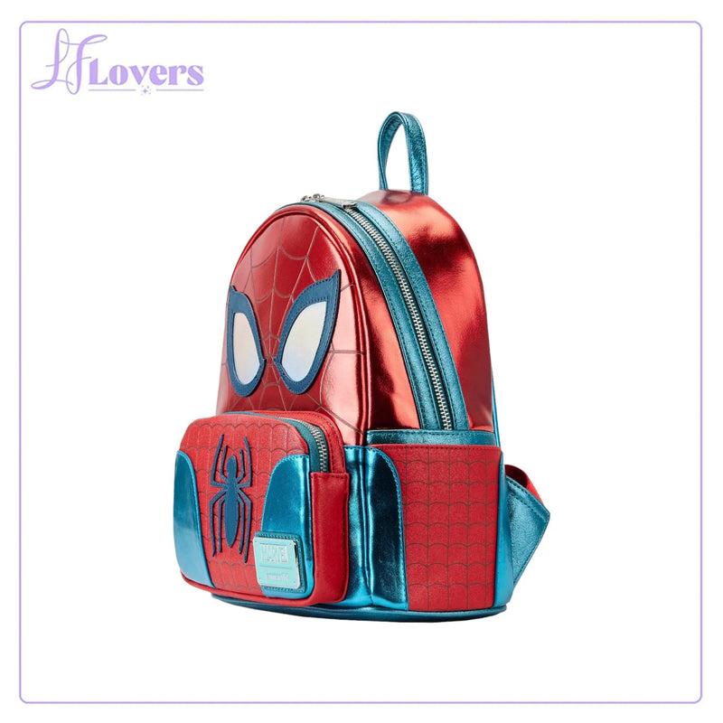 Load image into Gallery viewer, Loungefly Marvel Spiderman Shine Cosplay Mini Backpack
