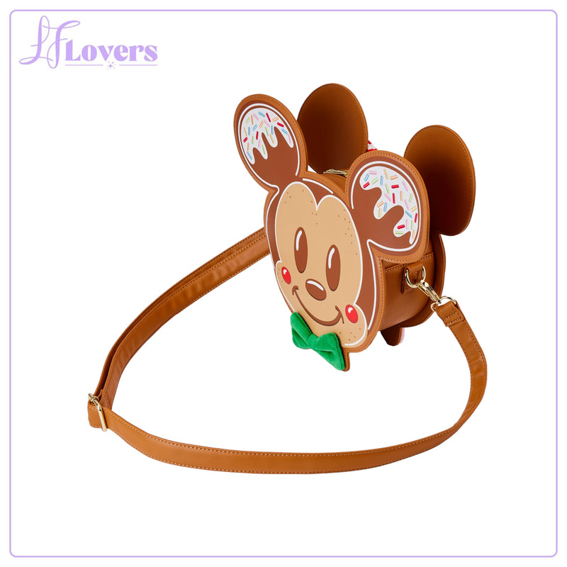Load image into Gallery viewer, Loungefly Disney Mickey and Friends Gingerbread Cookie Figural Crossbody
