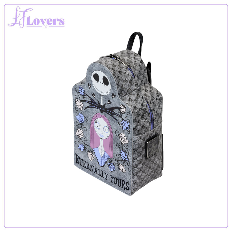 Load image into Gallery viewer, Loungefly Disney Nightmare Before Christmas Jack and Sally Eternally Yours Mini Backpack - LF Lovers
