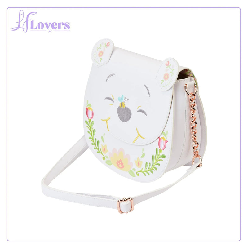 Load image into Gallery viewer, Loungefly Disney Winnie the Pooh Cosplay Folk Floral Crossbody Bag
