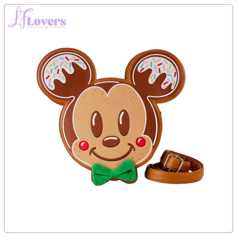Load image into Gallery viewer, Loungefly Disney Mickey and Friends Gingerbread Cookie Figural Crossbody
