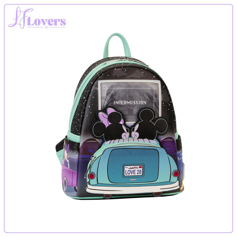 Load image into Gallery viewer, Loungefly Disney Mickey and Minnie Date Night Drive-in Mini Backpack - LF Lovers
