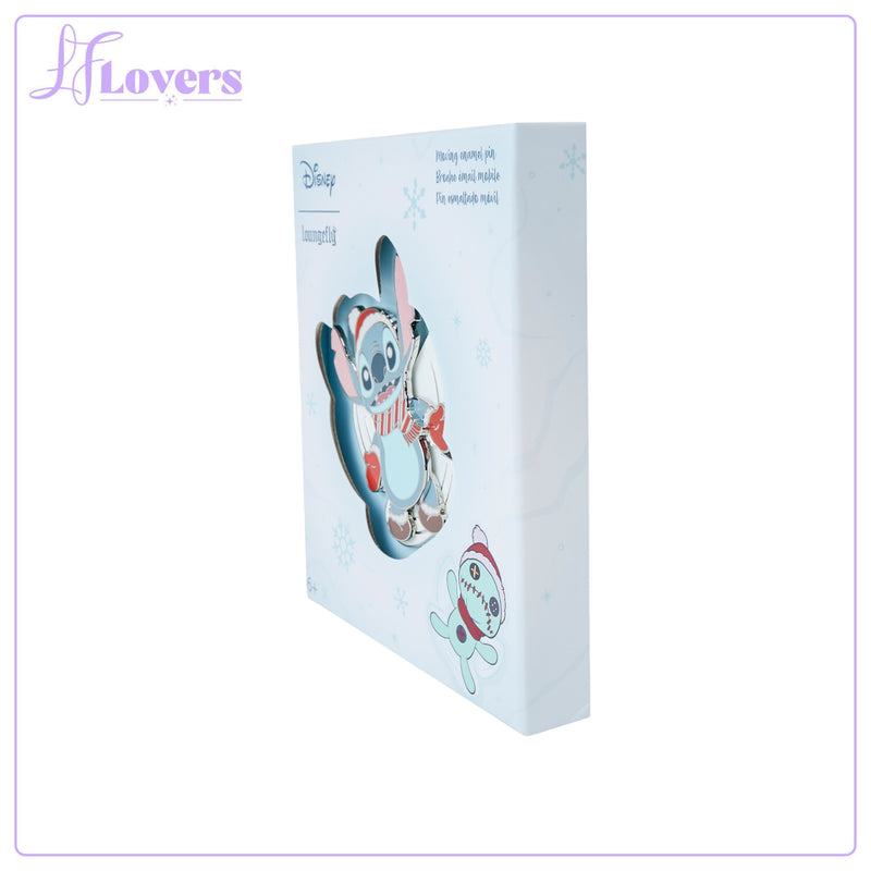 Load image into Gallery viewer, Loungefly Disney Stitch Snow Angel 3 Inch Pin
