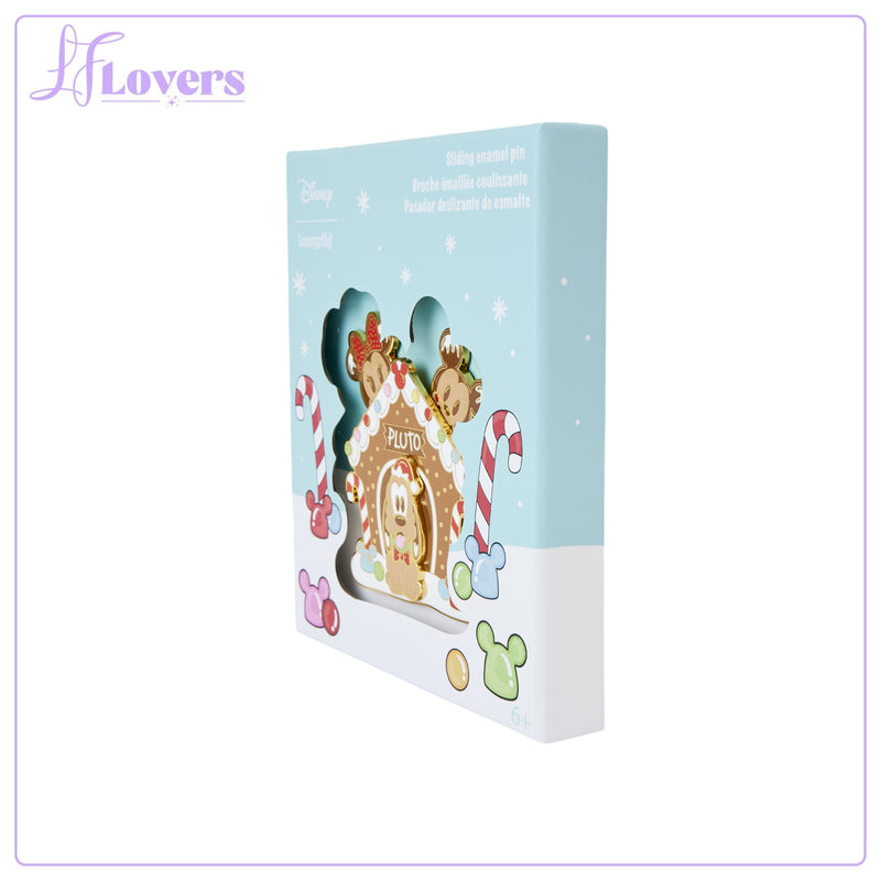 Load image into Gallery viewer, Loungefly Disney Mickey and Friends Gingerbread Pluto House 3 Inch Pin
