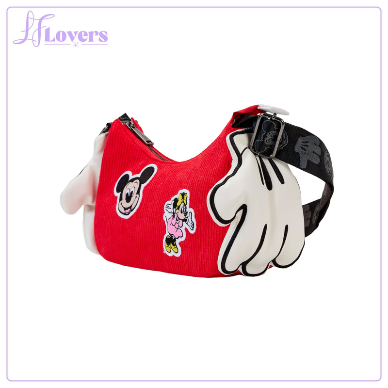 Load image into Gallery viewer, Loungefly Disney D100 Mickey Hands Crossbody Bag
