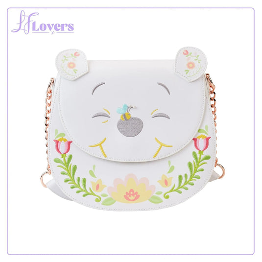 OUTLET - Loungefly Disney Winnie the Pooh Cosplay Folk Floral Crossbody Bag - DAMAGED