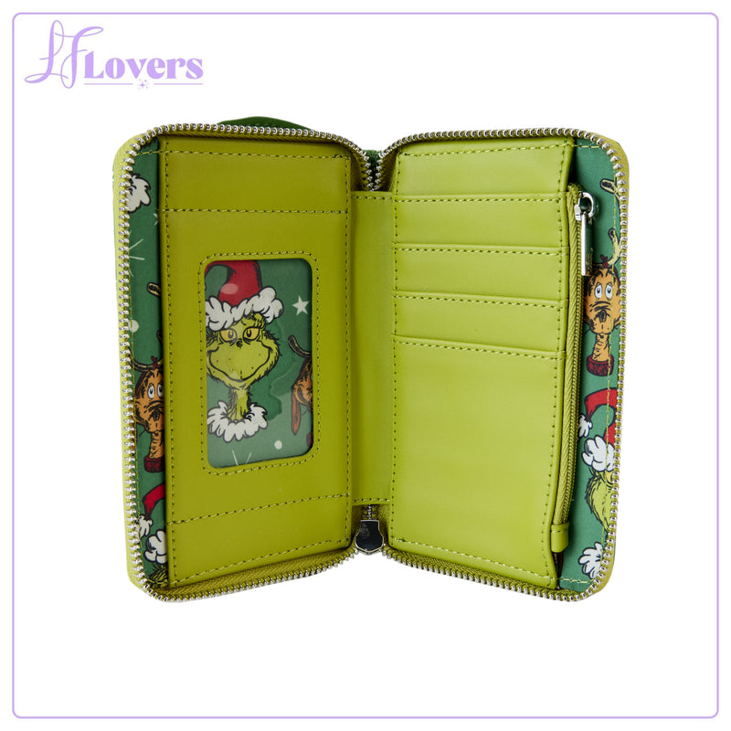 Load image into Gallery viewer, Loungefly Dr Seuss Grinch and Max Zip Around Wallet
