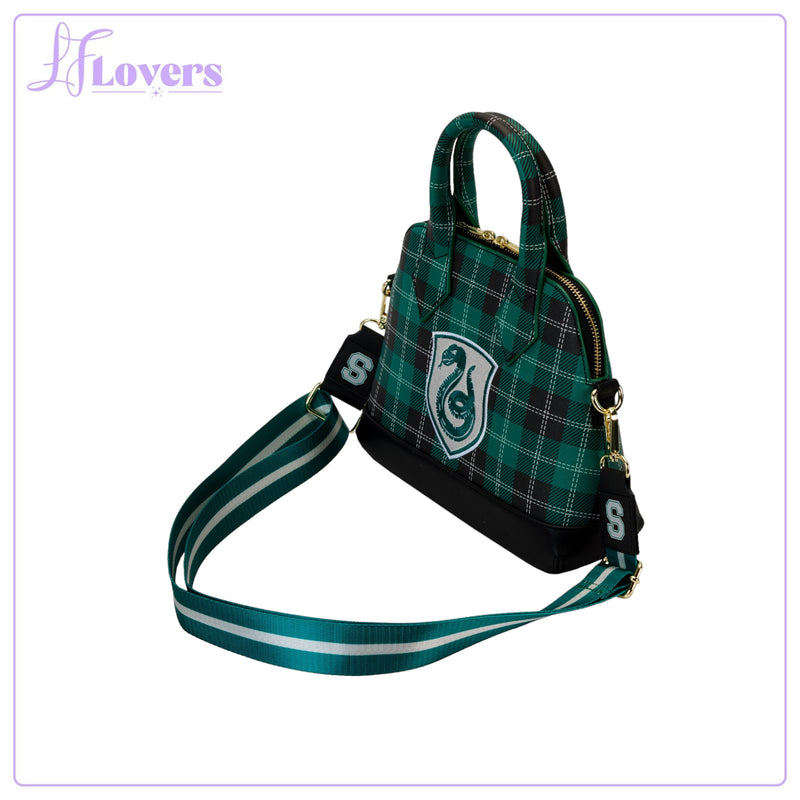Load image into Gallery viewer, Loungefly Warner Brothers Harry Potter Slytherin Plaid Crossbody

