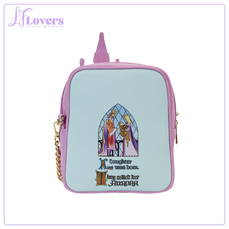Load image into Gallery viewer, Loungefly Disney Sleeping Beauty Stained Glass Castle Crossbody
