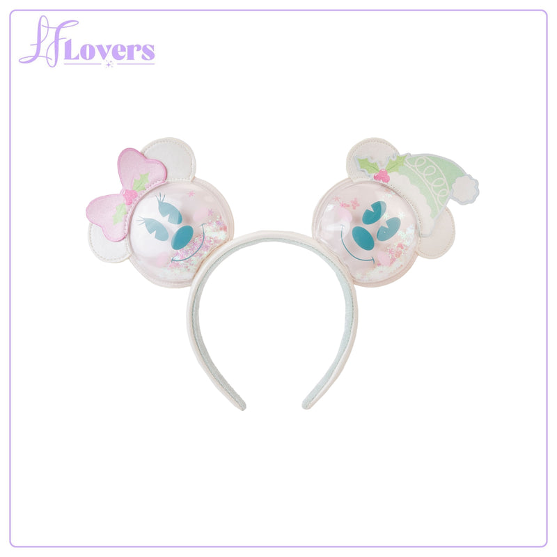 Load image into Gallery viewer, Loungefly Disney Mickey and Minnie Pastel Snowman Headband

