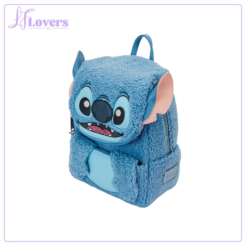 Load image into Gallery viewer, Loungefly Disney Stitch Plush Pocket Mini Backpack - LF Lovers
