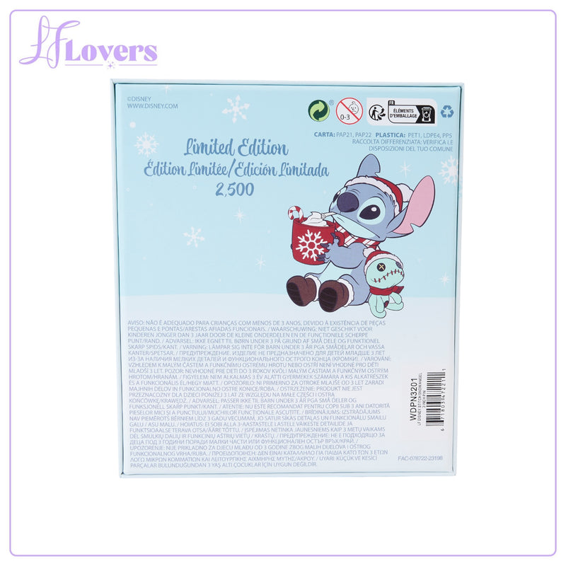Load image into Gallery viewer, Loungefly Disney Stitch Snow Angel 3 Inch Pin
