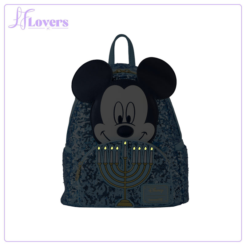 Load image into Gallery viewer, Loungefly Disney Mickey Happy Hanukkah Menorah Mini Backpack
