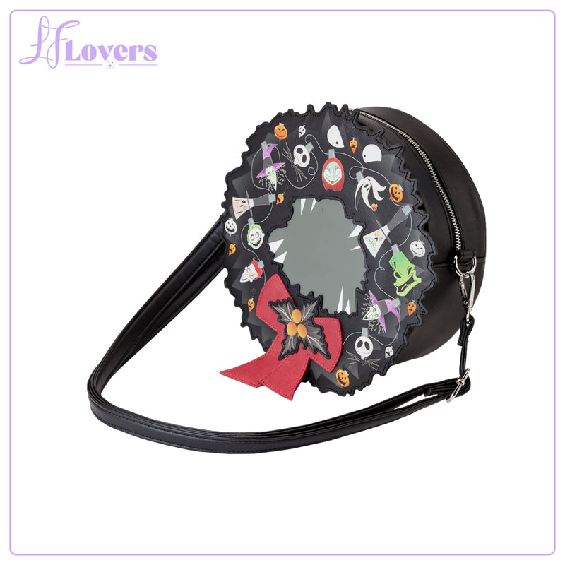 Load image into Gallery viewer, Loungefly Disney Nightmare Before Christmas Figural Wreath Crossbody
