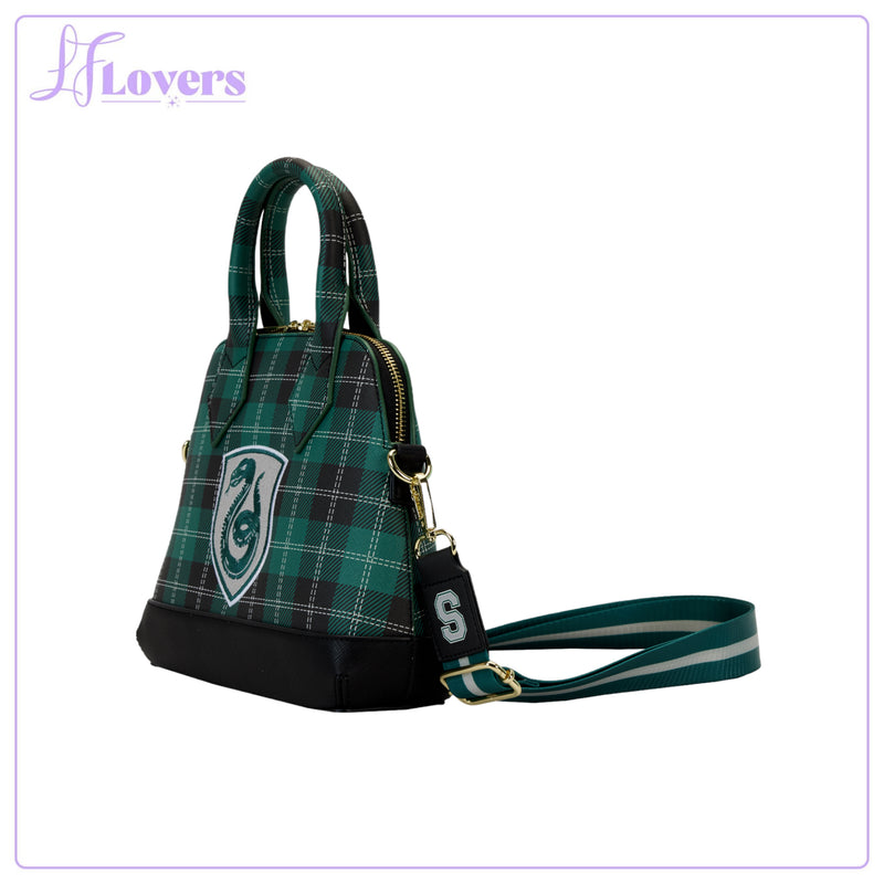Load image into Gallery viewer, Loungefly Warner Brothers Harry Potter Slytherin Plaid Crossbody
