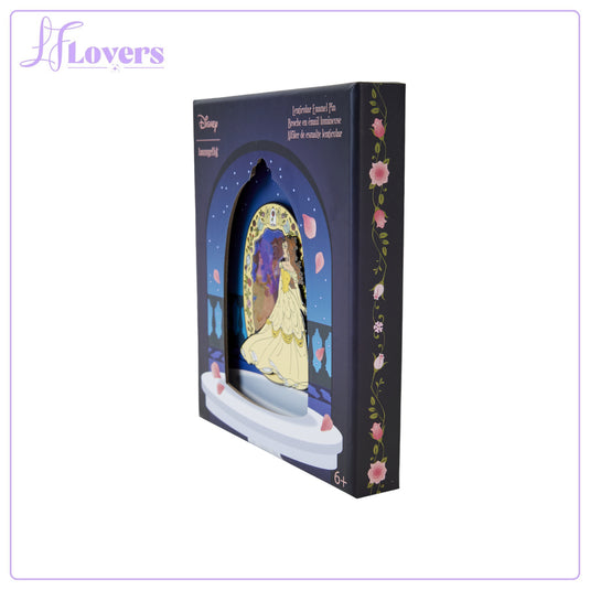 Loungefly Disney Princess Beauty And The Beast Belle Lenticular 3 Inch Collector Box Pin - LF Lovers