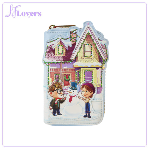 Loungefly Disney Pixar Up House Christmas Lights Zip Around Wallet