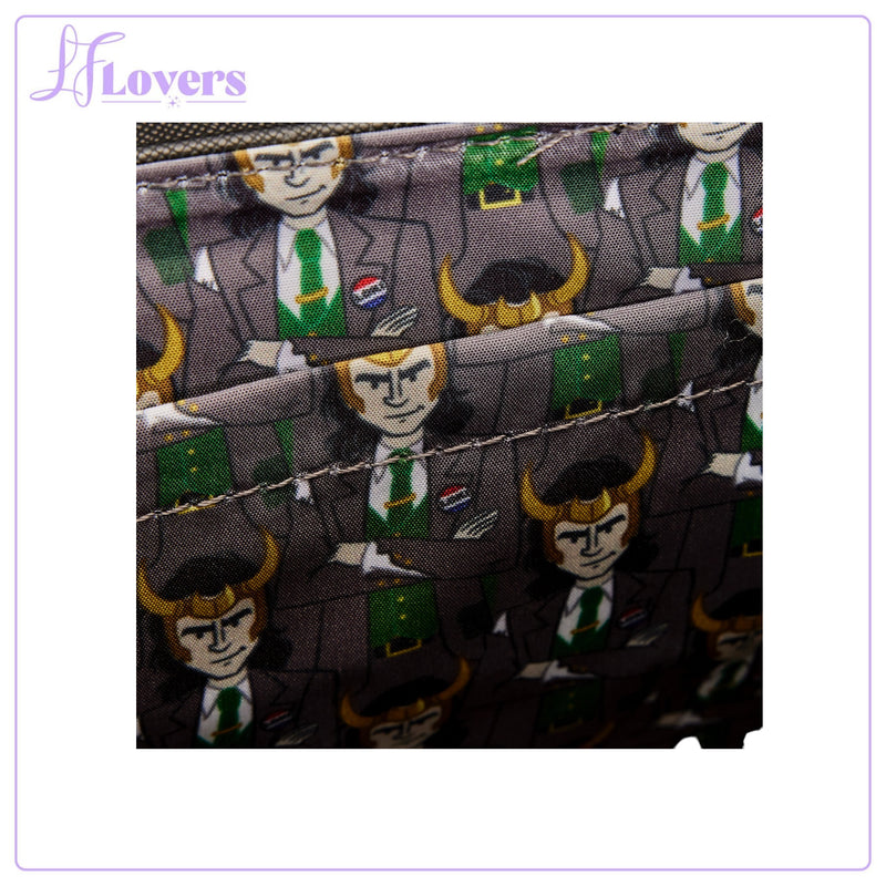 Load image into Gallery viewer, Loungefly Marvel Loki for President Cosplay Crossbody
