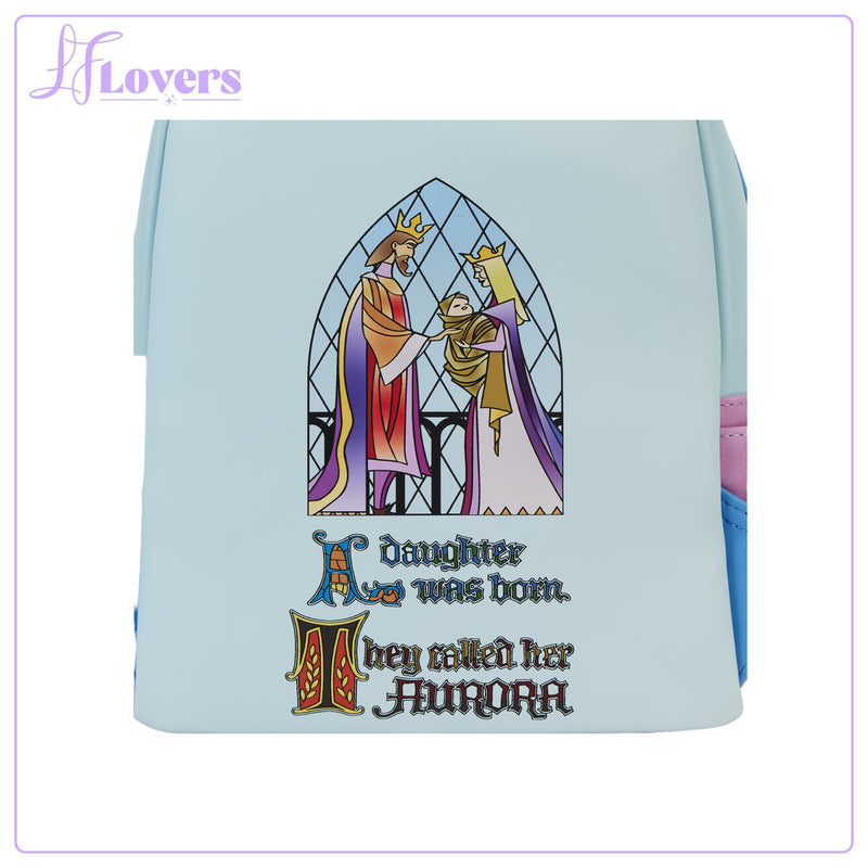 Load image into Gallery viewer, Loungefly Disney Sleeping Beauty Stained Glass Castle Mini Backpack
