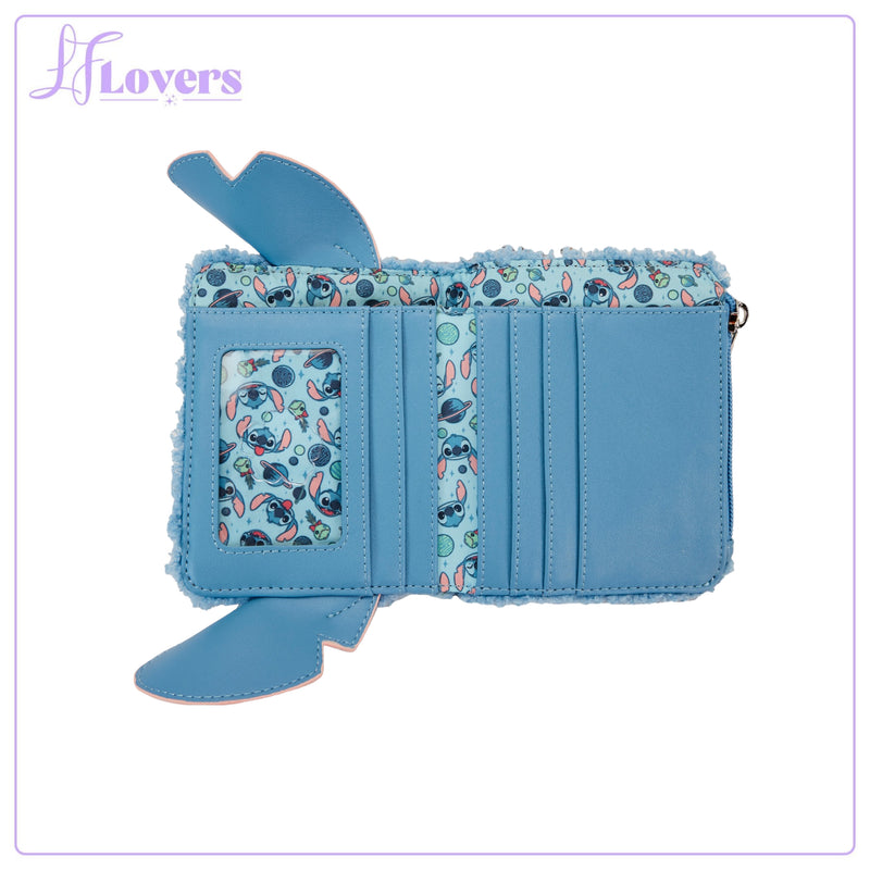 Load image into Gallery viewer, Loungefly Disney Stitch Plush Bifold Wallet
