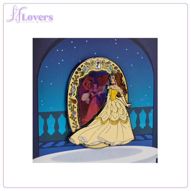 Load image into Gallery viewer, Loungefly Disney Princess Beauty And The Beast Belle Lenticular 3 Inch Collector Box Pin - LF Lovers
