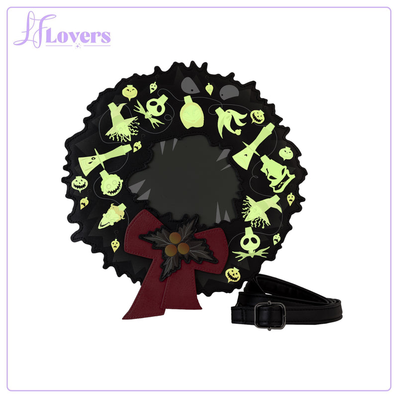 Load image into Gallery viewer, Loungefly Disney Nightmare Before Christmas Figural Wreath Crossbody
