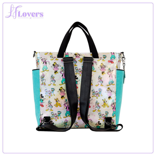 Loungefly Disney D100 Classic AOP Convertible Tote Bag