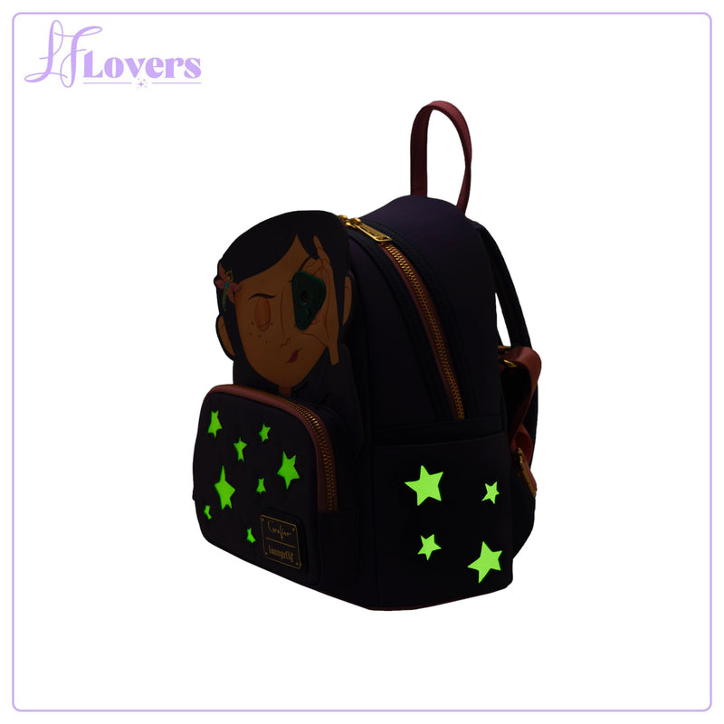 Load image into Gallery viewer, Loungefly Laika Coraline Stars Cosplay Mini Backpack
