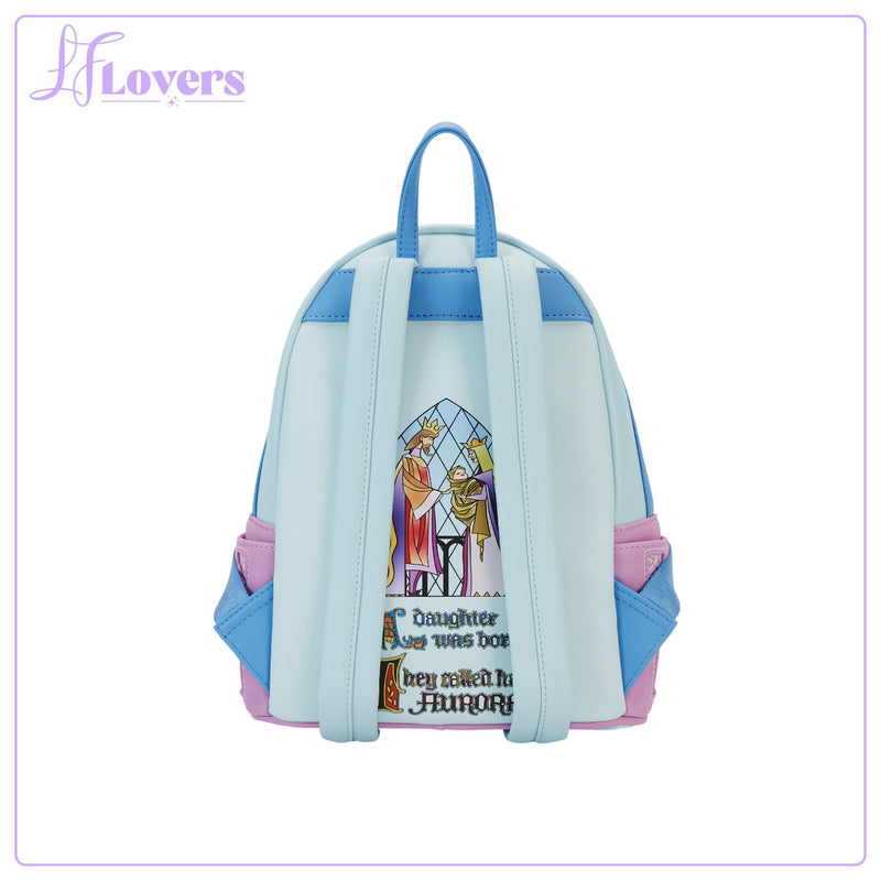 Load image into Gallery viewer, Loungefly Disney Sleeping Beauty Stained Glass Castle Mini Backpack
