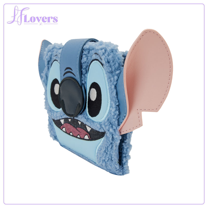 Load image into Gallery viewer, Loungefly Disney Stitch Plush Bifold Wallet

