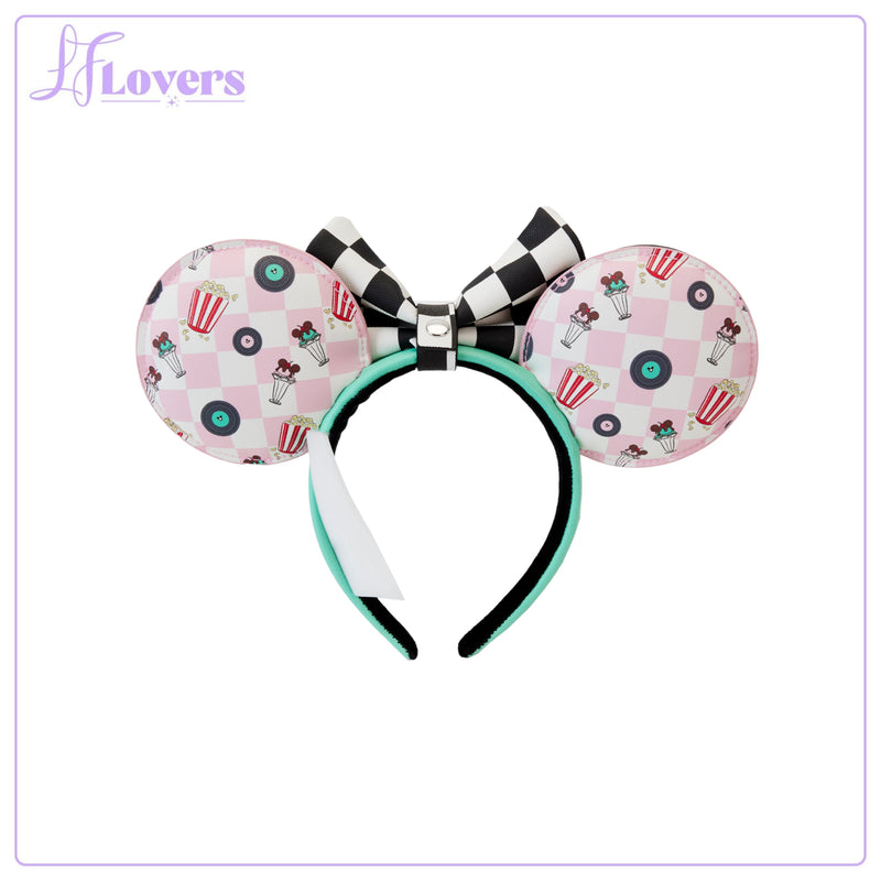 Load image into Gallery viewer, Loungefly Disney Mickey and Minnie Date Night Diner Records Headband - LF Lovers
