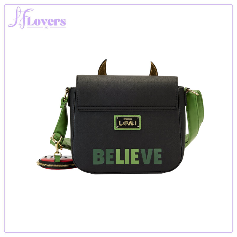 Load image into Gallery viewer, Loungefly Marvel Loki for President Cosplay Crossbody
