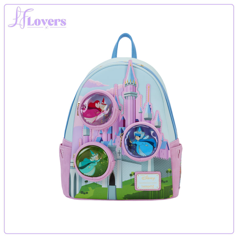 Load image into Gallery viewer, Loungefly Disney Sleeping Beauty Stained Glass Castle Mini Backpack
