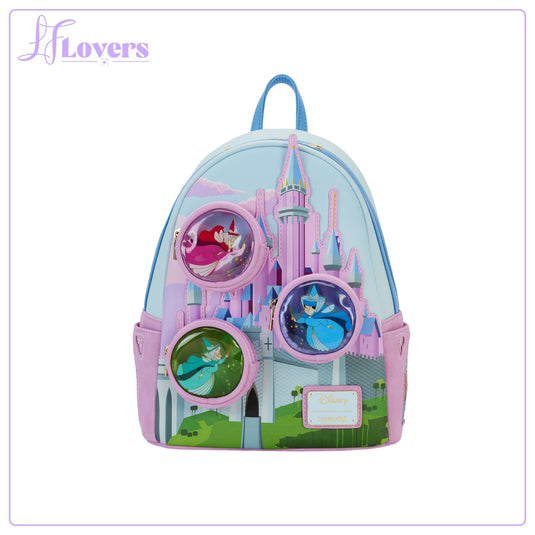 Loungefly Disney Sleeping Beauty Stained Glass Castle Mini Backpack