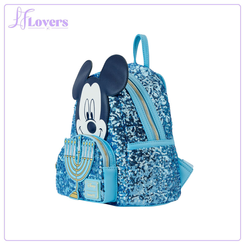 Load image into Gallery viewer, Loungefly Disney Mickey Happy Hanukkah Menorah Mini Backpack
