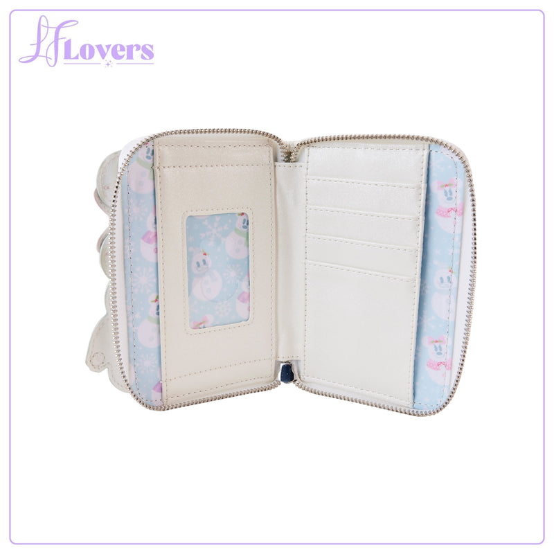 Load image into Gallery viewer, Loungefly Disney Minnie Pastel Figural Snowman Zip Around Wallet
