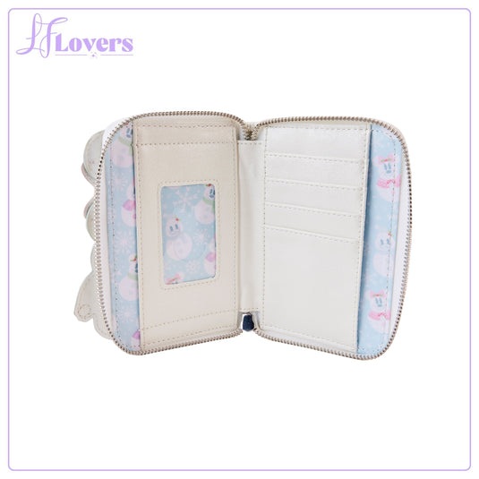 Loungefly Disney Minnie Pastel Figural Snowman Zip Around Wallet