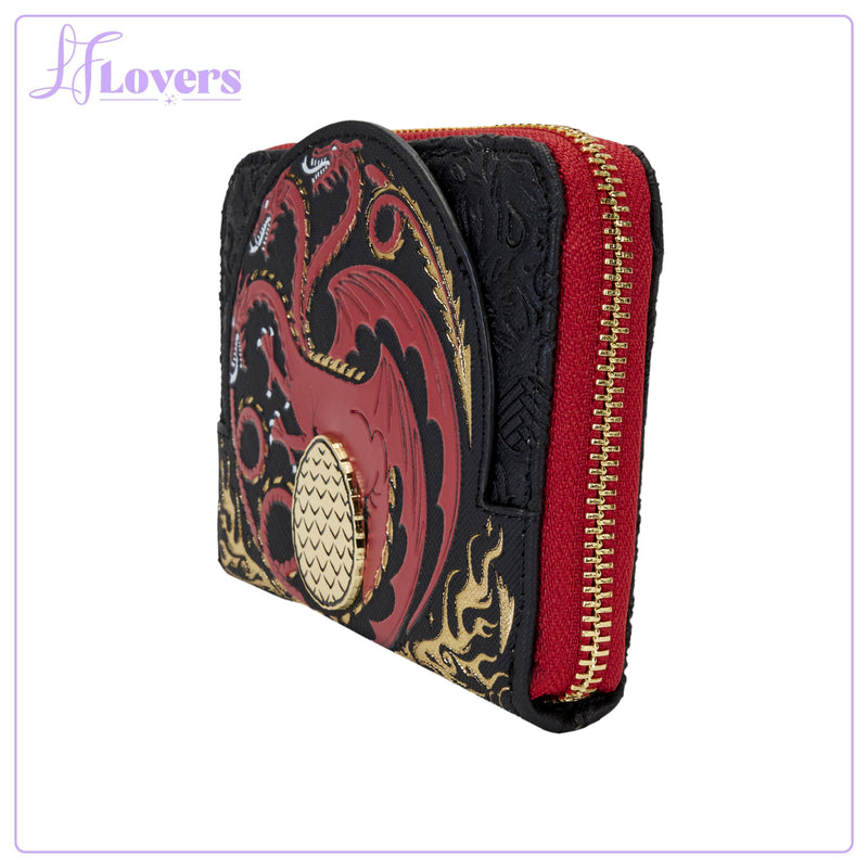 Load image into Gallery viewer, Loungefly HBO House of the Dragon Targaryen Zip Around Wallet
