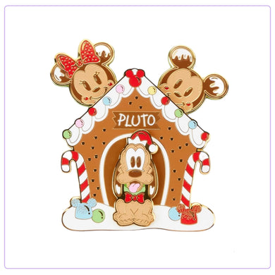 Loungefly Disney Mickey and Friends Gingerbread Pluto House 3 Inch Pin - LF Lovers
