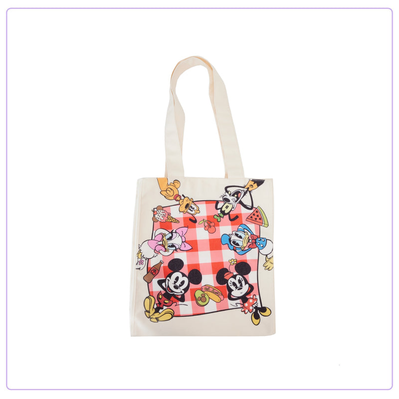 Load image into Gallery viewer, Loungefly Disney Mickey and Friends Picnic Canvas Tote Bag - PRE ORDER - LF Lovers
