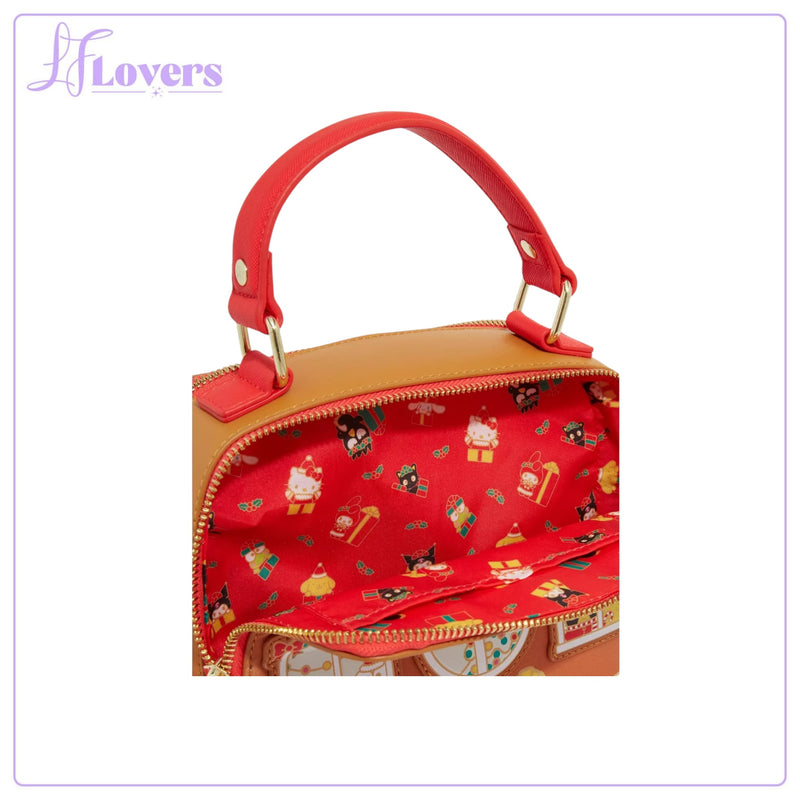 Load image into Gallery viewer, Loungefly Sanrio Hello Kitty &amp; Friends Gingerbread House Crossbody Bag
