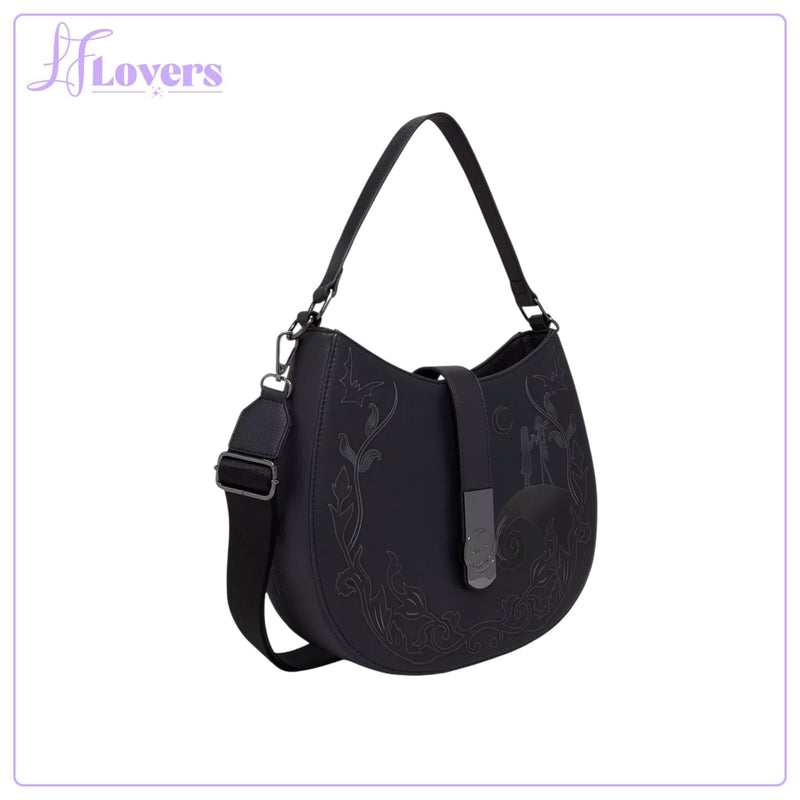 Load image into Gallery viewer, Loungefly Disney The Nightmare Before Christmas Jack &amp; Sally Scene Tonal Handbag
