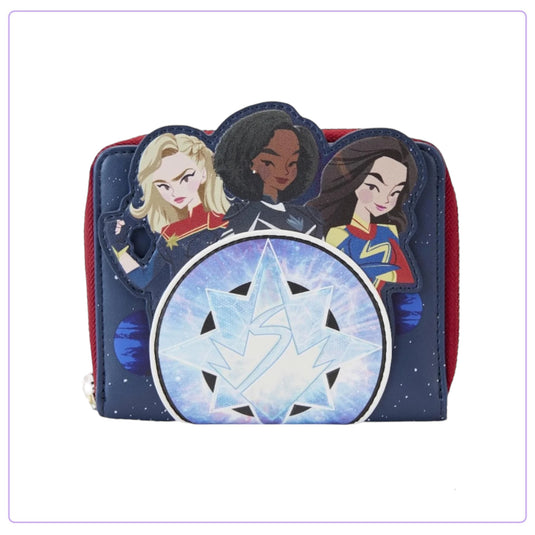 Loungefly Marvel The Marvels Group Zip Around Wallet
