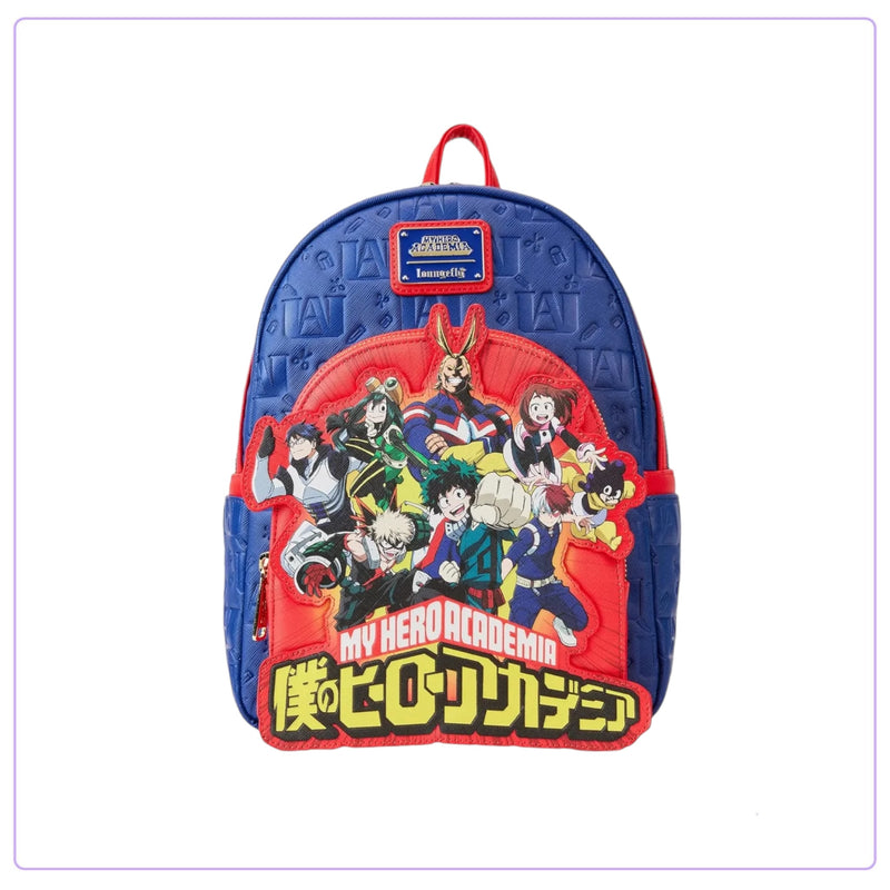 Load image into Gallery viewer, Loungefly My Hero Academia Group Embossed Logo Mini Backpack - LF Lovers
