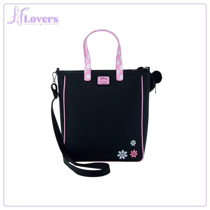 Load image into Gallery viewer, Loungefly Disney Minnie Floral Rocks The Dots Tote Bag With Coin Bag
