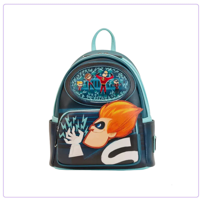 Load image into Gallery viewer, Loungefly Disney Pixar Moments Incredibles Syndrome Mini Backpack - LF Lovers
