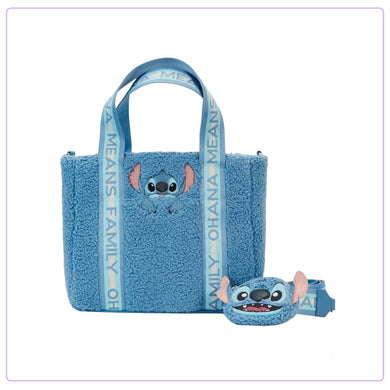 Loungefly Disney Stitch Plush Tote Bag with Coin Bag - LF Lovers