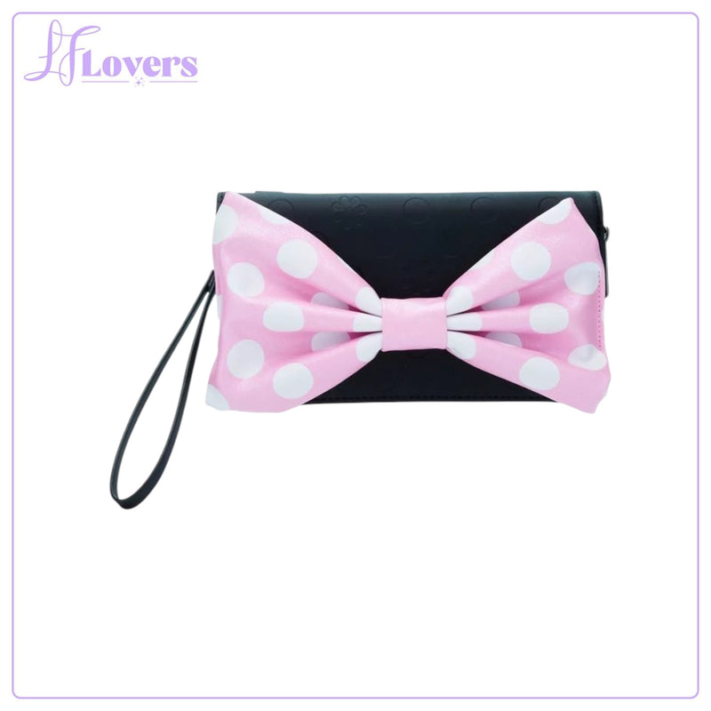 Load image into Gallery viewer, Loungefly Disney Minnie Floral Rock The Dots Clutch Crossbody
