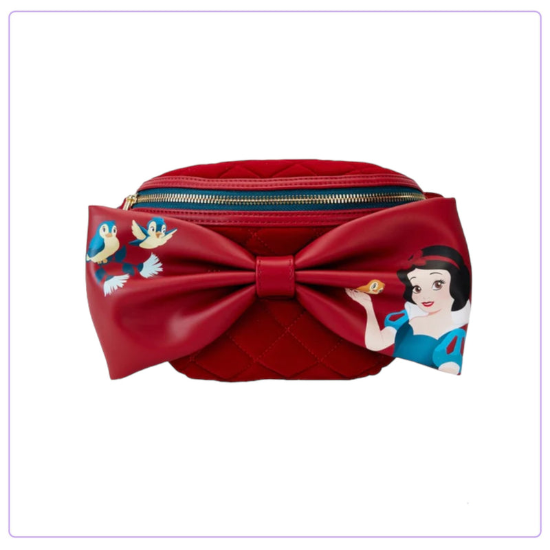 Load image into Gallery viewer, Loungefly Disney Snow White Classic Bow Velvet Belt Bag - LF Lovers
