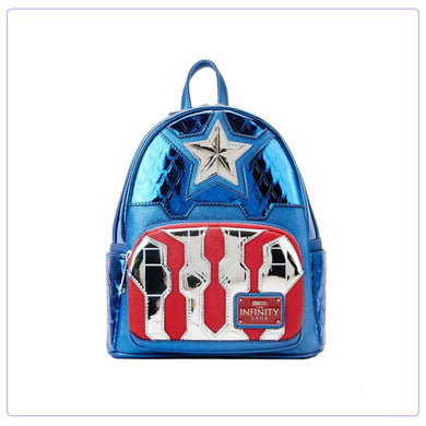 Loungefly Marvel Shine Captain America Cosplay Mini Backpack - LF Lovers